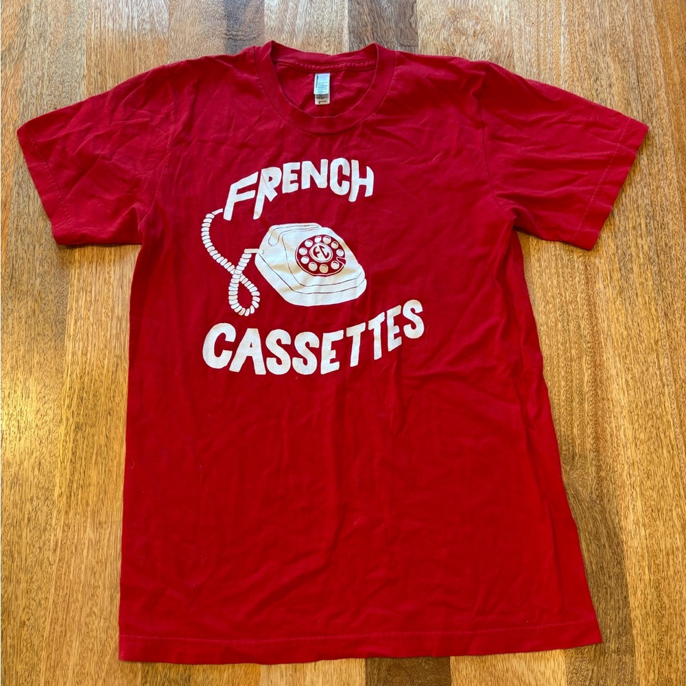 French Cassettes Graphic Band Tee – Size S | American Apparel